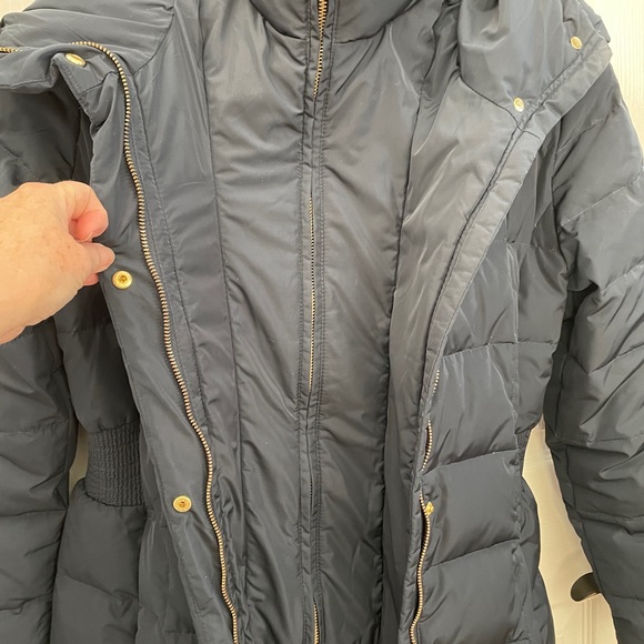 Cole Haan Navy Puffer Down 2 layer Winter Coat - Picture 4 of 7
